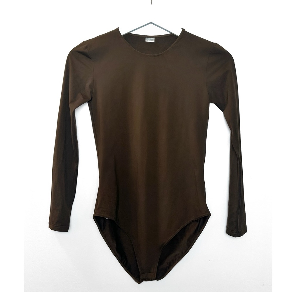 brown Balenciaga underwear long sleeve bodysuit (M)